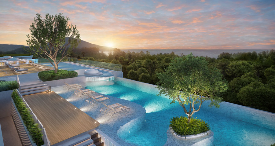 Facade and leisure areas of The Title Philo